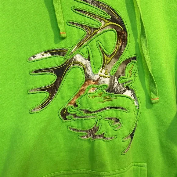 Legendary Whitetails brand men’s hoodie size L lime green color - Picture 3 of 7